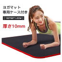 ヨガマット 10mm 高品質 送料無料 トレーニングマット ヨガ ダイエット エクササイズ ピラティス 筋力トレーニング ダイエット器具 体幹トレーニング 骨盤...