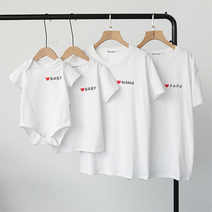 【大人ページ】親子 ペアルック 親子 ペアtシャツ ロンパース 赤ちゃん 親子コーデ お揃い 親子 Tシャツ 親子 コーデ 親子ペア 夏 半袖 ベビー服 男の子 女の子 子供服 カバーオール キッズ パパ ママ ハート柄 兄弟 姉妹 家族 出産祝い プレゼント 誕生日 家族写真