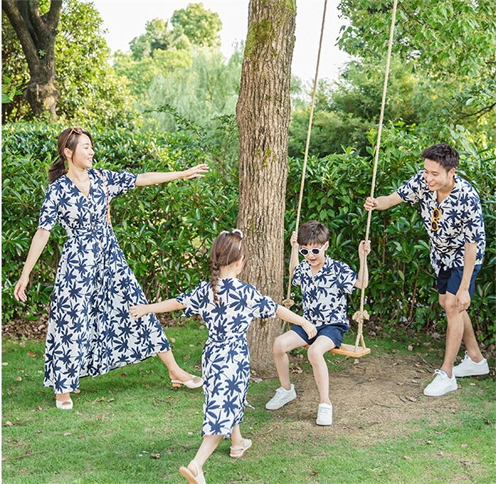 親子ペア アロハシャツ 親子 ペアルック 夏 ...の紹介画像3