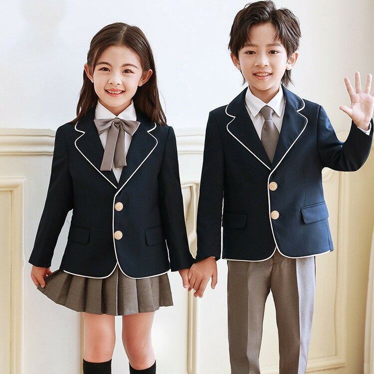 乐天商城 - 5点セット 卒業式 スーツ 入学式 スーツ 子供スーツ 女の子 男の子 制服 スーツ ジュニアスーツ キッズ 卒業式服 フォーマル カジュアル ジャケット シャッ スカート パンツ 蝶ネクタイ ネクタイ バッジ 小学生 中学生 高校生 大きいサイズ 七五三 韓国風 卒園式 入園式 卒服