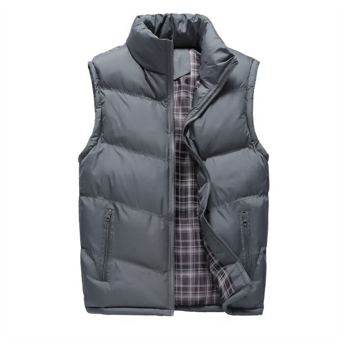 ダウンベスト メンズ ベスト 中綿ベスト レディース 男女兼用 立襟 大きいサイズ アウター 防寒 軽量 無地 暖かい フェイクダウン インナー 中綿ジャケット...
