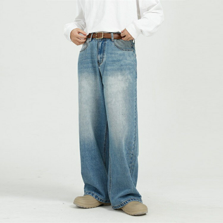 デニムパンツメンズワイドデニムジー...