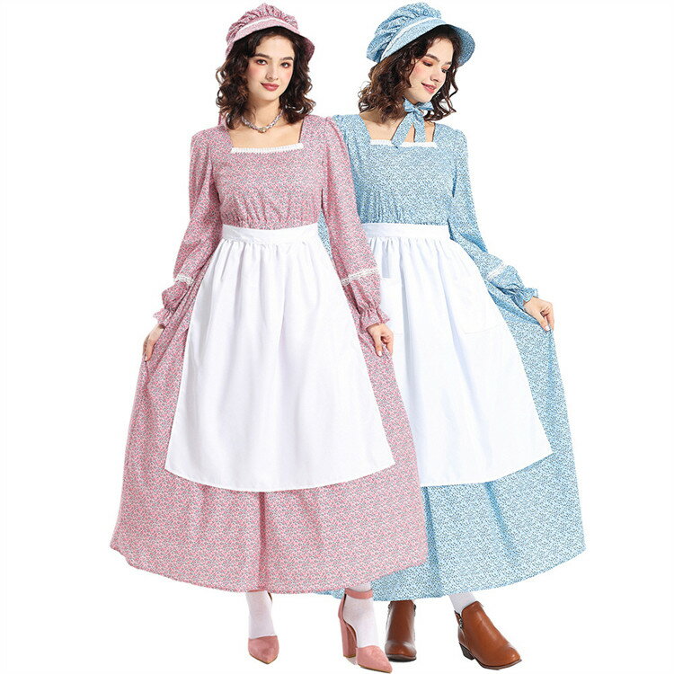 メイド服 コスプレ レディース ハロウィン 衣装 3点セット 長袖 仮装 コスプレ衣装 ワンピース エプロン 帽子 可愛い 変装 ハロウィンコスプレ 万聖節 イベント衣装 演出服 学園祭 文化祭 団体服 ステージ衣装 パーティー プレゼント