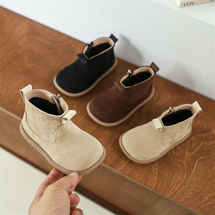 ショートブーツ 女の子 男の子 子供 キッズ キッズシューズ 靴 ショート ブーツ シューズ ファスナー付..