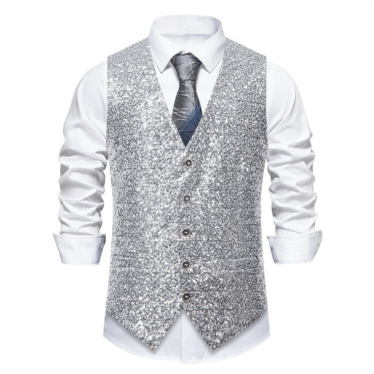 スパンコールベスト メンズ 舞台衣装ステージ衣装 スパンコール きらきら 男性用 ベスト ジャズ ダンス衣装 舞台 光沢 スパンコール ベスト パーティー イベント 忘年会 新年会 ステージ衣装 ダンス衣装 カラオケ衣装 合唱 司会者 演出衣装 ベスト 団体服 派手 写真撮影