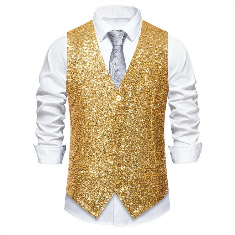 スパンコールベスト メンズ 舞台衣装ステージ衣装 スパンコール きらきら 男性用 ベスト ジャズ ダンス衣装 舞台 光沢 スパンコール ベスト パーティー イベント 忘年会 新年会 ステージ衣装 ダンス衣装 カラオケ衣装 合唱 司会者 演出衣装 ベスト 団体服 派手 写真撮影