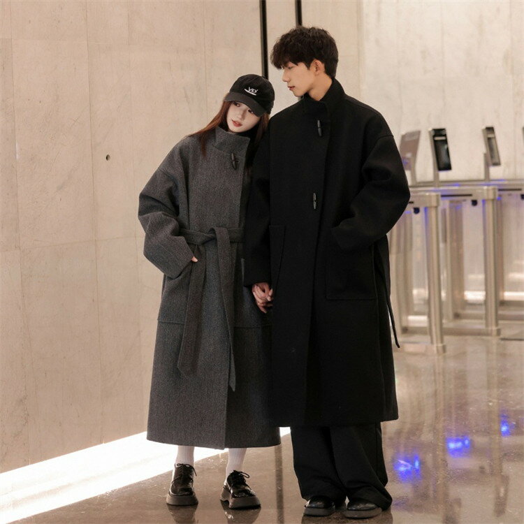 Other - ロングコート レディース ロング丈 膝下 アウター コート 韓国風 ドラマ風 メンズ チェスターコート ロングコート ベルト 秋 冬 暖かい トレンチコート カップル お揃い 女性 カップル リンクコーデ カップル ペア ゆったり 大きいサイズ 暖か 厚手 オーバーシルエット
