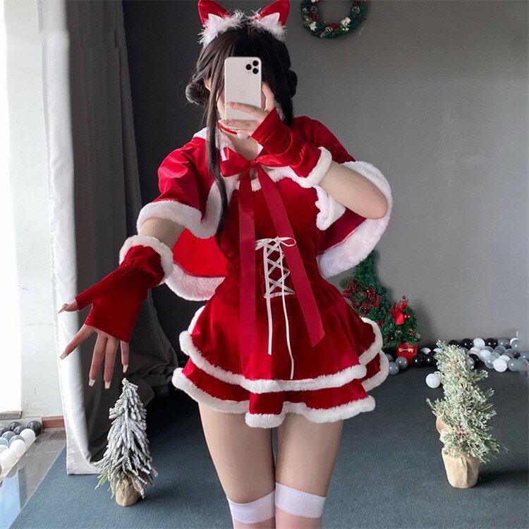 サンタ コスプレ レディース サンタクロース 衣装 クリスマス 大人 ウサギ 兎耳 サンタコス かわいい ..
