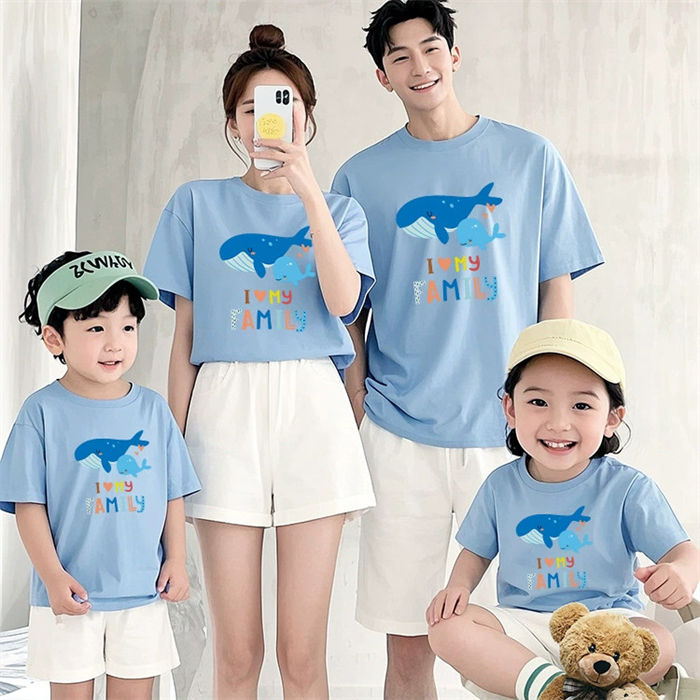 乐天商城 - 親子 ペアルック tシャツ 夏服 親子コーデ 親子ペアtシャツ 半袖 コーデ 夏 tシャツ 家族 お揃い tシャツ ブランド 大人 子供 お揃い 3人 親子 おそろい プレゼント 女の子 男の子 可愛い キッズ ママ パパ 母の日 父の日 こどもの日 夏 運動会 おしゃれ おもしろ 全9色！