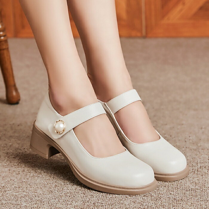乐天商城 - レディース 厚底シューズ パンプス ストラップ靴 ヒール4cm レザー ローファー ローヒール 美脚 カジュアル フォーマル シューズ 靴 歩きやすい 履きやすい 軽量 滑り止め 着脱便利 女性 ママ かわいい シンプル ウェディング オフィス デート 宴会