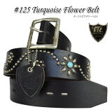 30%OFF!HTC ٥ #125 TURQUOISE FLOWER 1.75inch STUDS LEATHER BELT  ե å 󥺥٥