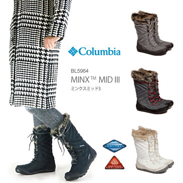 【母の日無料ラッピング承り中】【30%OFF!】コロンビア ブーツ スノーブーツ COLUMBIA MINX MID III BL5964 ミンクスミッド 3 レディース 防水 透湿 ハーフブーツ