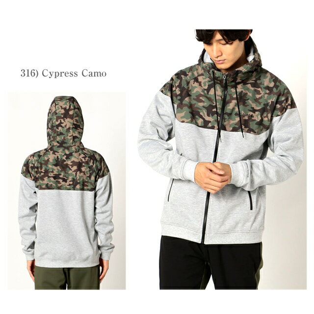 [2020秋冬新作][30%OFF!] コロンビア アウター ジャケット マウンテンパーカー COLUMBIA PM3814 RED TABLE PINES PATTERNED FULL ZIP HOODIE レッド テーブル パインズ パターンド フーディ スウェット 防風 撥水 紫外線カット