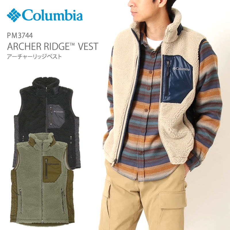 [2022秋冬新作] コロンビア フリース アウター COLUMBIA PM3744 アーチャーリッジ ベスト ARCHER RIDGE VEST ボアベスト キャンプ キャンプウェア