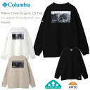 2024春夏新作 コロンビア 長袖 tシャツ ロンt ロングt COLUMBIA PM0690 ミラーズクレストグラフィックロングスリーブ Tシャツ クルー Millers Crest Graphic Long Sleeve Tee 吸湿速乾機能 オムニウィック UVカット UPF50 キャンプ ギフト