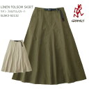 グラミチ [2023春夏新作] [20%OFF!] グラミチ スカート GRAMICCI G2SW-SK059 リネン フォルサム スカート LINEN FOLSOM SKIRT コットンリネン 綿麻 フレアロングスカート