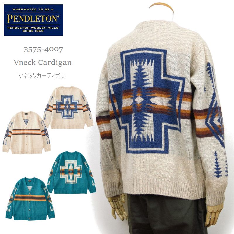 [20%OFF] [2023秋冬新作] PENDLETON ペンドルトン 3575-4007 Vネック カーディガン V NECK CARDIGAN Harding柄 ハーディング ニット キャンプ キャンプウエアのサムネイル