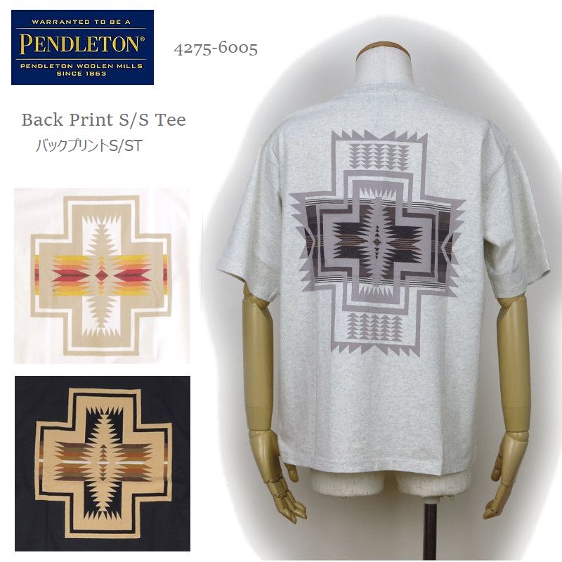 [20%OFF] [2024春夏新作] ペンドルトン tシャツ PENDLETON 4275-6005 バックプリント T ユニセックス Back Print Tee (Unisex) 半袖 クルーネック Tシャツ キャンプ キャンプウェア ギフト プレゼントのサムネイル