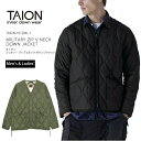   TAION タイオン インナーダウン ジャケット TAION-101ZML-1 ミリタリー ジップ Vネック ダウンジャケット with ストレージバッグ MILITARY ZIP V NECK DOWN JACKET メンズ レディース 800フィルパワー ユニセックス