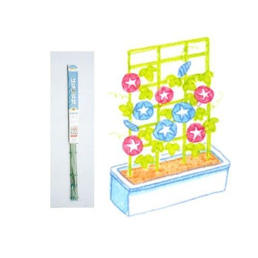 全長:高さ90cmx巾60cm 材質:スチールパイプ(樹脂コーティング) お庭やベランダを演出するプランター等の育成やツル巻きに使用 朝顔やひまわりの育成にピッタリ