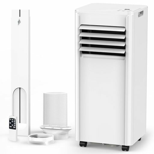 COWSARスポットクーラー2.6kW7-9畳対応ポータブルエアコン2階段風量風向き調整60°左右ルーバー24時間タイマーおやす…