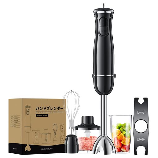 【マルチスピードで食感も美味しさも思い通り】「スピード調節ダイヤル」を搭載し、食材や調理に合わせて速度を簡単に調節できます。ハイパワーであればより短時間に、どんな食材もあっという間に滑らかに、いつでもご家庭で楽しめます。(ブレンダーとカップだけで氷を砕けます。) 【健康を第一位にして鍋キズ防止設計を開発】お客様より「先端が鋭く、鍋の塗装が剥がれる!子供の食事に塗装が混入してしまったと思うとゾッとします!」「鍋底にあたってしまい引っ掻きキズがついてしまいました!」という声があるので、鍋キズ防止設計を採用します!もっと安心に! 【使用とお手入れ簡単、だから毎日使いたくなる!】 人間工学に基づき、握りやすいハンドルを設計します。さらに、直接水につけても、計量カップに洗剤とぬるま湯を入れ、スイッチを入れだけても簡単に洗浄できる。 当社も人々がより楽しく便利な生活を送ることができる製品を目指し、新しい製品の開発に取り組んでいます。 【独自の飛び散り防止設計、大切な人へちょっとしたプレゼントに】ブレンダーの回転刃カバーには飛び散りを防止する独自の設計を採用し、キッチンや衣服を汚す心配が少なく安心してお使いいただけます。
