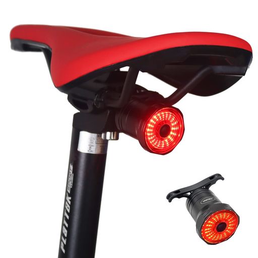 PLATTBK自転車用テールライトセーフティライトアルミ合金製Type-c充電式IPX6防水手動/自動点滅6つ調光モード自動点灯MTBクロスバイクロードバイクライトサイクルリアライトブレーキランプ
