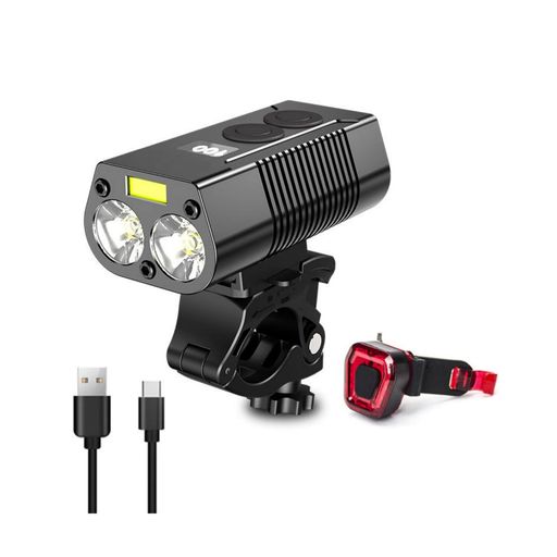 自転車ライト高輝度750ルーメン自転車用ヘッドライトUSB充電式大容量4000mAhロードバイクIP65防水LEDラ..