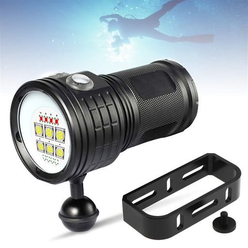 Other - SecurityIng ダイビングライト 赤 青 白ライト 8000lm IPX-8防水 水中80M 120度広いビーム スキューバーダイビングライト 水中写真動画懐中電灯 ダイビング 夜釣り キャンプ ダイバーライト(電池…