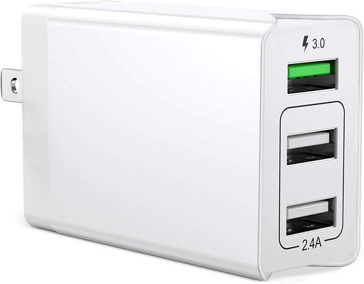 【PSE認証】USB充電器QC3.0搭載ACアダプター折り畳み式プラグ30W3ポートUSB急速充電器軽量コンパクトスマホ充電海外対応iPhoneSamsungGalaxyなと対応