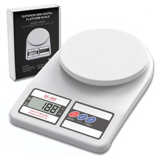 最大10Kgまで計量可能なデジタルキッチンスケール g/oz対応と単位変換機能で日常使いに便利 風袋引き機能付きで材料の追加計量がしやすい LCD表示とオートオフ機能を搭載したコンパクト設計 料理やコーヒー計量など多用途に使えるモデル