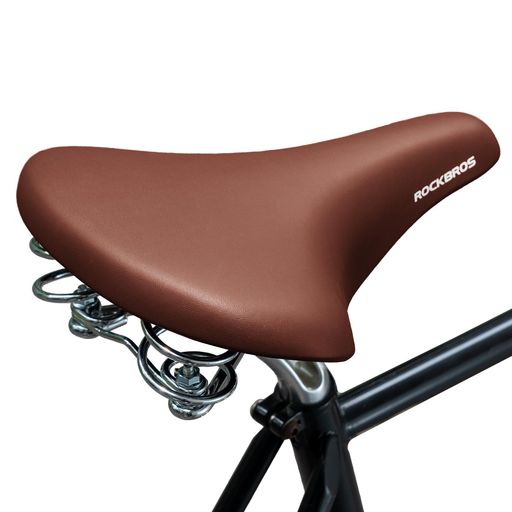 Other - ROCKBROS自転車サドル痛くない衝撃吸収サスペンション付きソフトサドル防水人間工学レトロおしゃれシティサイクルクロスバイクママチャリ折りたたみ自転車ブラウン