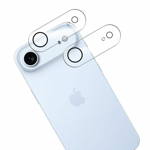【2枚セット】対応iPhoneAir2025用のカメラフィルムレンズ保護カバー簡単貼り付け対応iPhoneAirカメラフィルム保護レンズ全面保護自動吸着防塵指紋防止PCduoduo
