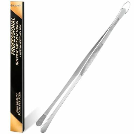樂天商城 - Gutsdoorキッチンピンセットトング12インチクッキングピンセット304ステンレススチールフードピンセットトング料理メッキBBQ用