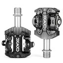 CXWXC自転車ペダルトリプルシールドベアリングビンディングペダル9/16インチクリート付属アルミ製ブラック(CX-151)