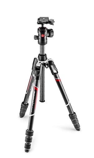 ヴァイテックイメージング MANFROTTO 三脚 BEFREEアドバンス カーボン 4段 自由雲台 T三脚キット ブラック全伸高150CM / 伸高127CM / 縮長41CM / 最低高 41CM MKBFRTC4-BH