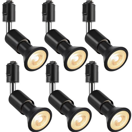 ホーム 【仕様】「6個セット E26 LED電球+ 器具セット」消費電力:6W 入力電圧:AC100V(50/60Hz) 全光束:550lm 重量:器具154g/個 電球65g/個 ※調光器に対応しておりません。 ※電球がアップグレードあり:耐久性は旧版より優れており、光も旧版より安定します。全光束:450lm 右向き二重線矢印 550lm 設計寿命:15000h 右向き二重線矢印 40000h 【取り付け簡単・角度調整でき】お部屋のダクトレールに簡単に取り付けるライティングレール専用ライトです。上下:90度 回転:約360度 照らしたい角度に向けることができます。 【省エネ・長寿命】消費電力は6wのみで、電気代を80%以上削減することができ、省エネルギーで経済的です。設計寿命約40000時間により維持費を大幅に削減します 。従来電球に比べ、交換作業が大幅に省けます。 【適用場所】ビーム35°の集光タイプで、全光束は550ルーメンの高輝度を誇ります。Ra80以上の高演色性で、ご自宅のリビングやキッチンはもちろん、レストランのメニューボードや美術館などの展示照明、壁面や絵画などへの重点照明など様々の場所に適用します。