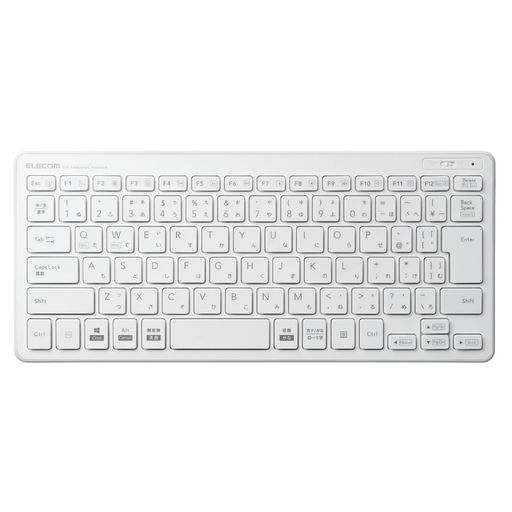 English Keyboard - エレコムキーボードワイヤレス(レシーバー付属)パンタグラフミニキーボードホワイトTK-FDP098TWH
