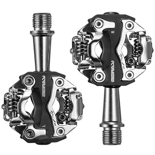 ROCKBROS ZERAY 自転車 ビンディングペダル SPDシューズ対応 MTB 軽量 アルミ製 クリート付属 マウンテンバイク ロードバイク 9/16インチ ブラック