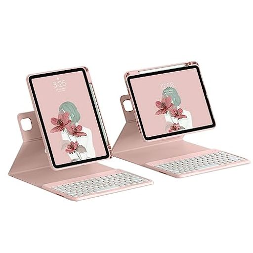SENLAN360°回転iPadA16第11世代との互換性あり/iPad第10世代10.9インチとの互換性ありキーボードケースマグネットカバー縦置き取外し可能磁気吸着分離式Bluetoothキーボードペン収納透明バック…