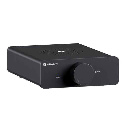 Fosi Audioの2.0 チャンネル アンプV3は、Japan Sumida のインダクター、Black Gate と WIMA のコンデンサー、ELNA の小型アルミ電解コンデンサーを含む高品質のコンポーネントで構築されており、信頼できる安定した性能を実現します。これらのコンポのおかげで、V3 ステレオ アンプはより正確な制御とより効率的な電力処理を提供し、より優れたオーディオ体験が提供できます。 300W✕2出力電力: デジタルアンプ V3 は、TI TPA3255 クラス D パワーアンプ チップが搭載されています。これは互換性の強いチップで、ステレオ システムからホーム シアターのセットアップまで幅広いオーディオ アプリケーションに適応でき、日常使用に簡単に対応できます。SNR大きいか等しい110dB および THD小さいか等しい0.003% で、使用噪音が殆ど感じません。 RCA 入力、スピーカー出力、および 3.5 mm プリアウト:クラス D アンプ V3はテーパー A 音量制御鈕を備えて、複数の独創的なデザインを誇っています。 例えば、アンプ本体には効率よく冷却するための放熱穴が設けられています。