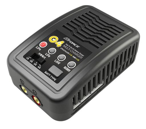 LiPo/LiFe/LiHV/NiMHバッテリー対応 急速AC充電器 充電電流をスライドスイッチで4段階(1A/2A/3A/4A)に切替可能 スライドスイッチとプッシュボタンのみのカンタン操作 ホビー用バッテリーの充電はコレ1台で全て解決 逆接保護、セルコンディション監視など、充実のセーフ機能を搭載 バランサーを内蔵し、リチウム系バッテリーを安全・確実に充電 動作状況を瞬時に把握できる高輝度LEDインジケーター