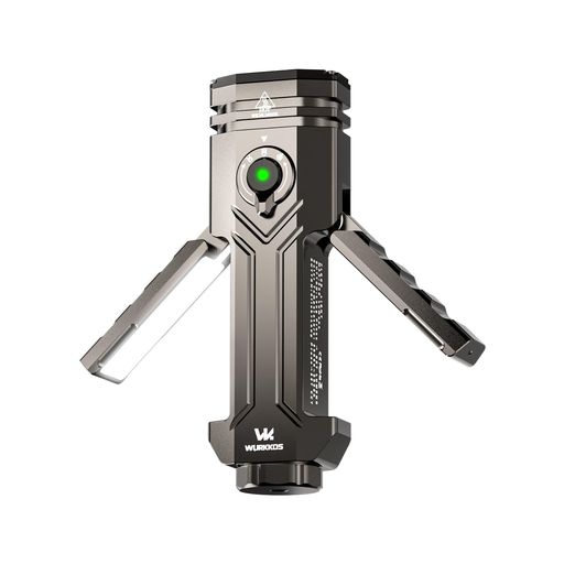 Wurkkos HD02 懐中電灯 高輝度 3200ストリーム ホワイト/ウルトラバイオレット/折りたたみウィングライト 4in1 多機能懐中電灯 Type-C 充電/放電 色温度調整可能 LEDライト 超高輝度 キャンプライ…