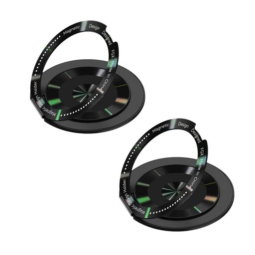 スマホリングマグセーフ2個セットリング落下防止360度回転式指リング角度調節可能スタンド機能緩まないホールドリングフィンガーリング簡単着脱金属リング付き携帯電話指輪型丸型取…