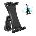 IPAD三脚マウントアダプター 360度回転可能 ユニバーサルタブレットクランプホルダー IPAD PRO 12.9 11 10.5 IPAD AIR MINI SURFACE TAB GALAXY TAB 3.5~13.5インチの携帯電話タブレット(2)