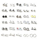 サージカルステンレスピアスセットブランド30ペア可愛いピアスレディース人気シンプル金属アレルギーピアス揺れる韓国かわいいスタッド星花小さ