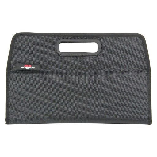 用途:工具の収納 特徴1:たたんで巻いてコンパクトに収納できる 特徴2:内側ポケット付でドライバーやペンチなど整理できる サイズ:縦600x横360mm 材質:ポリエステル