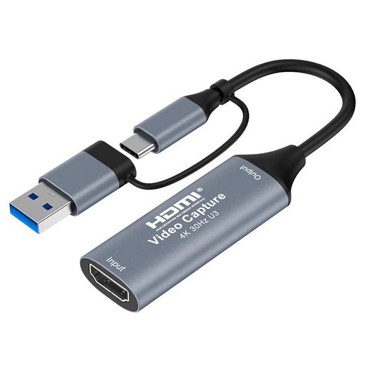 Zip Drive - AMIUKONHDMIキャプチャーボードSwitch対応4K@30Hz入力1080P/60Hz出力TypeC/USBA/USBC2in1小型軽量ゲーム録画・ライブ配信PS5/iPad/iPhone/XboxXSplitOBS