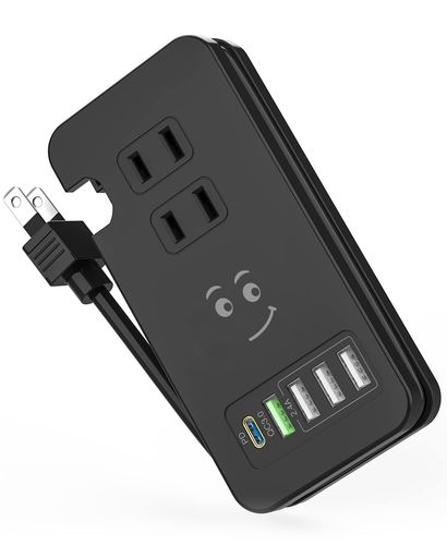 素直な虹電源タップusb付きタイプcUSBコンセント【1つUSB-CPD急速充電ポート・1つQC3.0急速充電ポート..