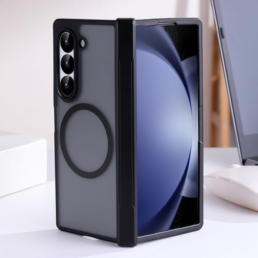 【Newnugds】SamsungGalaxyFold65Gケースヒンジ折り畳み式Magsafe対応マグネットリング内蔵携帯ケースf..